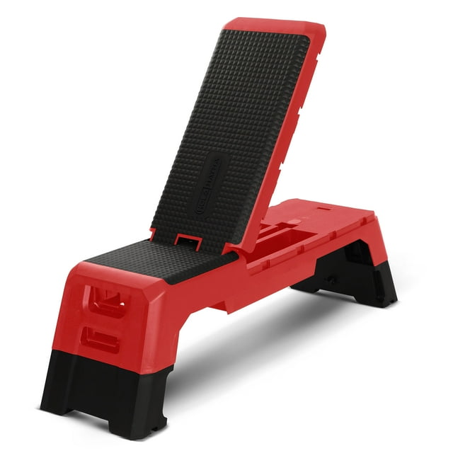 HolaHatha Plateau D\'entraînement Physique Multifonctionnel avec Compartiment de Rangement, Rouge