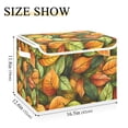 thumbnail image 5 of Yayeee Collapsible Cube Storage Bin with Lid Fabric Closet Decorative Basket with Handles, Green Retro Leaves, 5 of 7