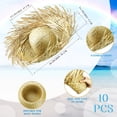 thumbnail image 2 of Sombrero Hercicy Hawaiian Luau Pava de Straw Hats, 10 unidades, para adultos, 2 of 6
