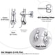 thumbnail image 5 of Pendientes de plata Silvora Aretes de gato hipoalergénicos para mujer, 5 of 8