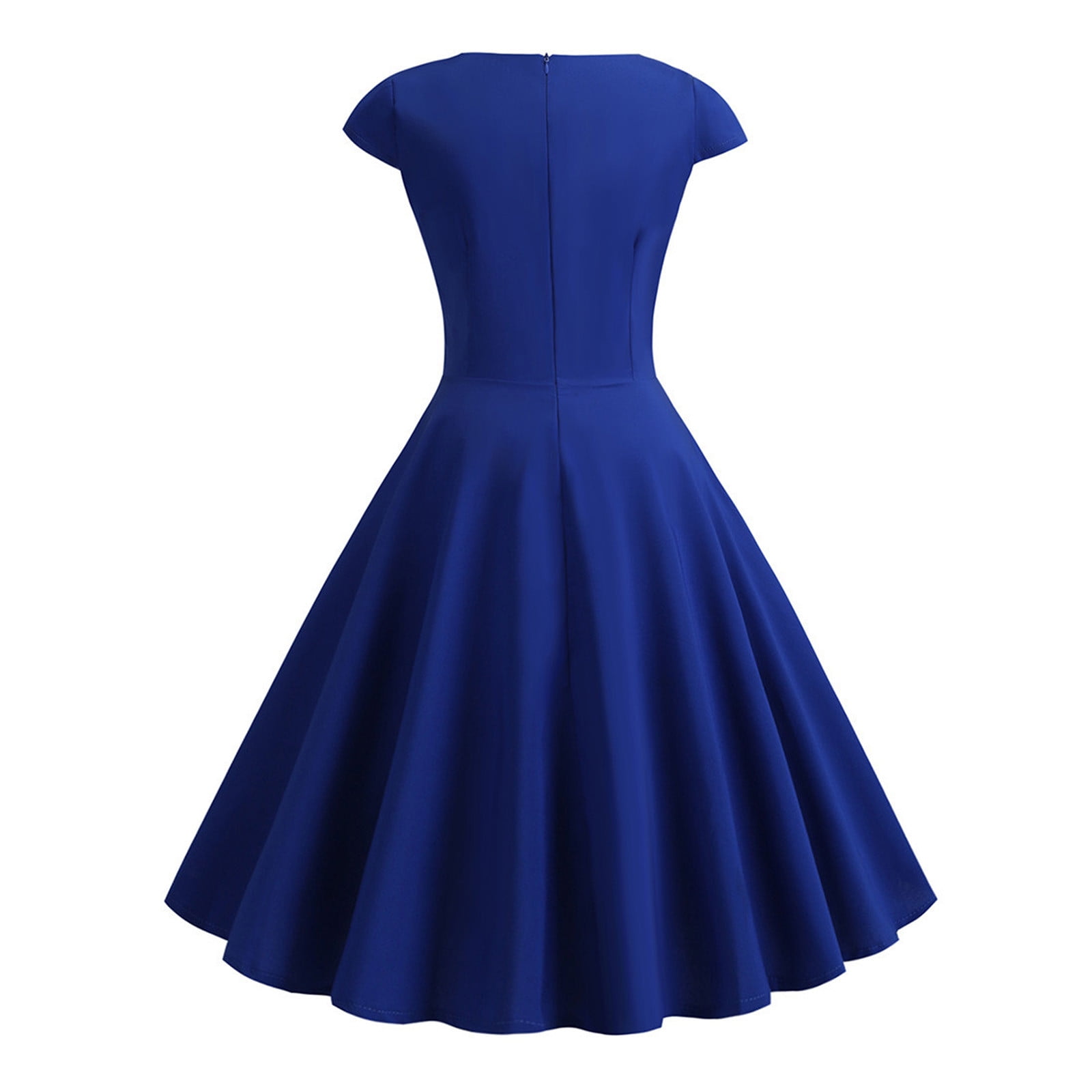 Babysbule Womens Summer Dresses, Women's 1950s Retro Dress Short Sleeve Vintage Swing Dress