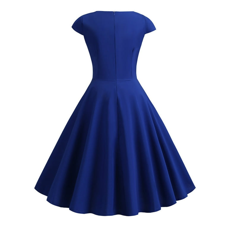 white christmas dresses Retro Audrey Hepburn 1950 Vintage Satin Midi Cocktail Black Dress main image 0