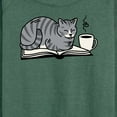 thumbnail image 3 of Instant Message - Cat On Book - Women's Lightweight French Terry Long Sleeve Shirt, 3 of 6