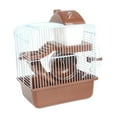 thumbnail image 1 of koolsoo 2 Tier Hamster Cage Portable Small Animal Cage for Hedgehog Rats Guinea Pigs Brown, 1 of 9