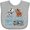 thumbnail image 3 of Inktastic Moo Moo I'm 1 with Cute Holstein Cows Boys or Girls Baby Bib, 3 of 4