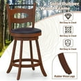 thumbnail image 5 of Resenkos 2 Pieces Swivel Bar Stools with Curved Backrest and Seat Cushions-24 inches, Bar Height Stools, Bar Stools for Kitchen Island for Kitchen, Dining Room, 5 of 7