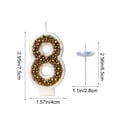thumbnail image 3 of Gold Macaron Pearl Number Birthday Party Candles Children's Cake Decorations, 3 of 6