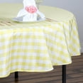 thumbnail image 2 of Efavormart Perfect Picnic Inspired Blue/Yellow Checkered 70" Round Polyester Tablecloths For Party Event Decor, 2 of 8