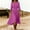 Hot Pink women boho midi dress a1, variant on Women Summer Round Neck 3/4 Sleeve Flowy Boho Casual Midi Dresses A-Line Swing Vacation Holiday Beach Party Sundresses, Wine L