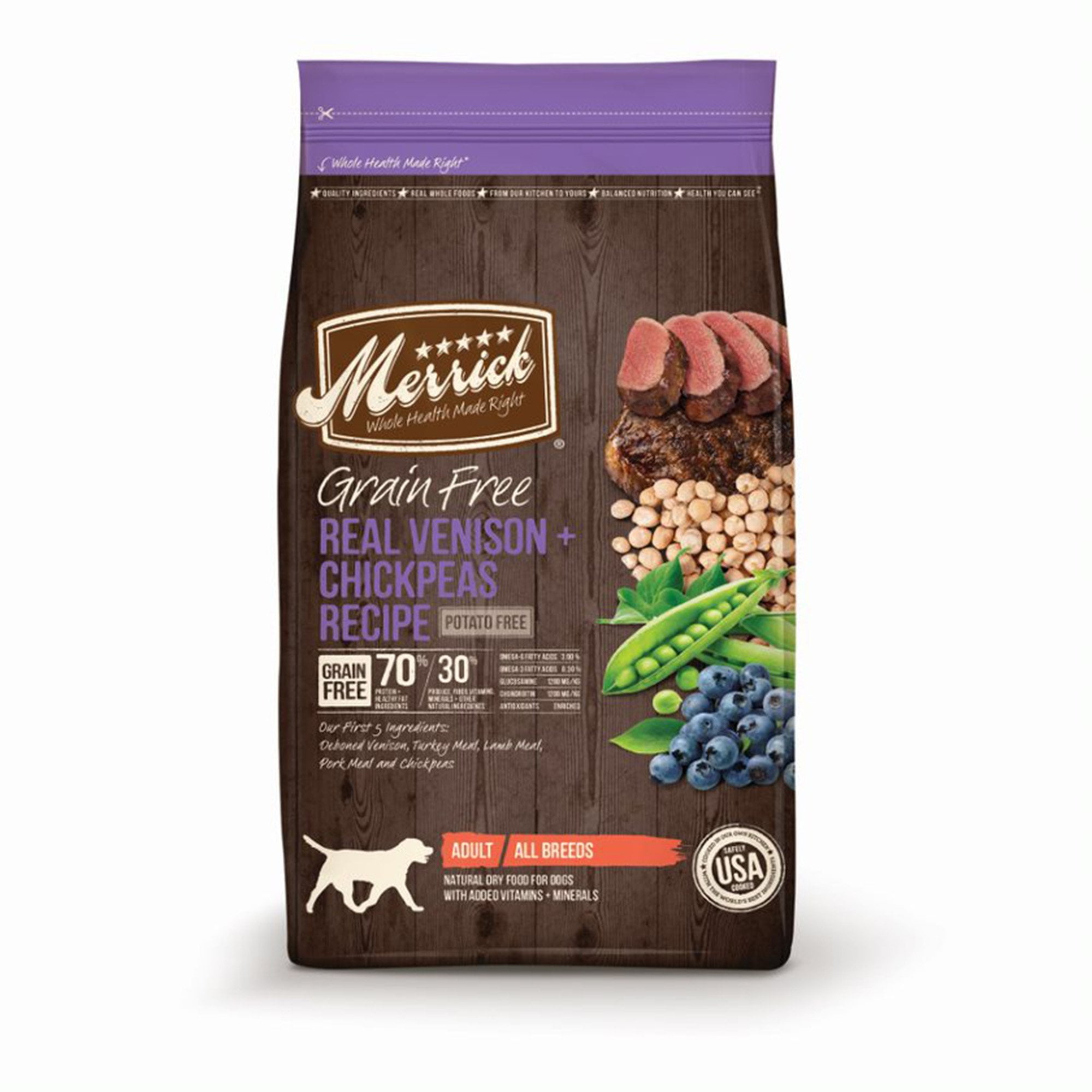 Merrick GrainFree Venison & Sweet Potato Adult Dry Dog Food, 10 lb