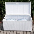 thumbnail image 4 of Bowery Hill Wicker / Rattan Patio Storage Deck Box with Steel Frame in White, 4 of 4