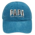 thumbnail image 3 of PAPA Father's Day Baseball Cap, Pigment-Dyed Washed Cotton Dad Hat with Embroidered Design, Adjustable Snapback Vintage Style Cap for Outdoor Activities and Casual Gift, 3 of 7