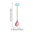 thumbnail image 2 of Halloween Bat Shaped Stainless Steel Coffee Stirring Spoon with Long Handle Gothic Dessert Spoon for Party Tableware Multicolor, 2 of 3
