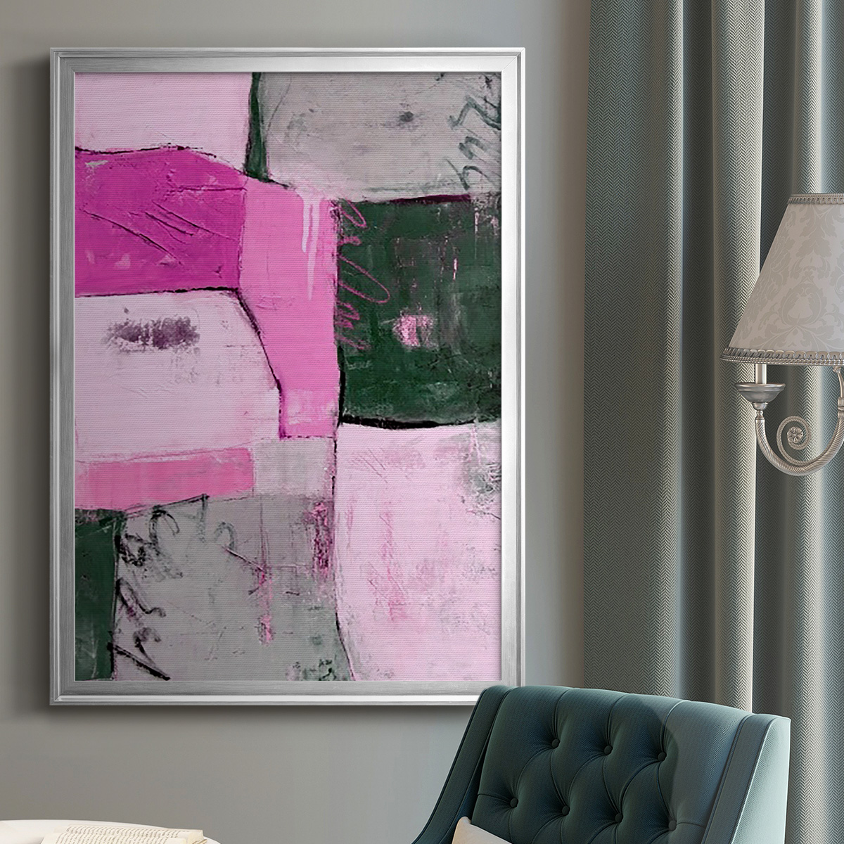 Party Mixer II Premium Framed Print, in Gold, Black, or Silver - Ready to Hang
