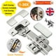 thumbnail image 1 of Bisagras para gabinetes de cocina de 18 mm, acabado niquelado con ángulo de giro de 105 grados, clip ajustable en 2D que garantiza una fácil instalación, mecanismo de cierre suave sin marco que, 1 of 5