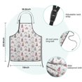 thumbnail image 7 of Beige Princess Castle Rainbow Pattern Kids Aprons for Girls and Boys,Adjustable Neck Strap Toddler Aprons for Kids Cooking Baking, 7 of 7
