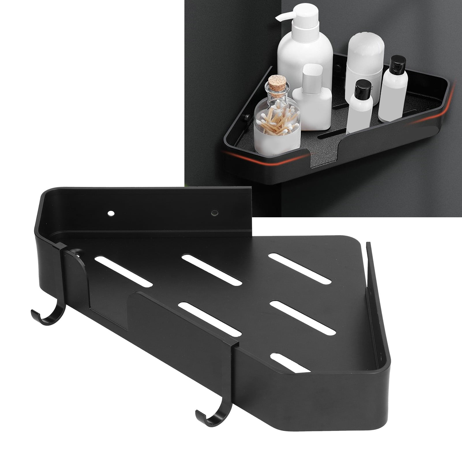 Domqga Shower Corner Shelf,Shower Corner Shelf Aluminum Triangle Single