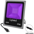 thumbnail image 1 of 30W Blacklight Flood Light with Plug, IP66 Waterproof, Blacklight for Dance Party, Glow in The Dark, Stage Lighting, Aquarium, Body Paint, Fluorescent Poster, Neon Glow, 1 of 7