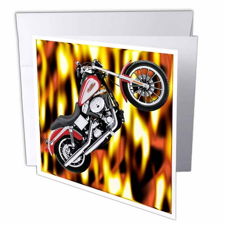3dRose Greeting Card Picturing Harley-Davidson® Motorcycle
