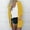 Yellow, variant on Babysbule Fall Jackets for Women OutfitWomen's Color Three Quarter Sleeve Casual Tops Blouse With Pocket Cardigan Women's Tops Blouse