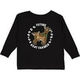 thumbnail image 3 of Inktastic Future Goat Farmer with Cute Goats and Hoof Prints Boys or Girls Long Sleeve Toddler T-Shirt, 3 of 5