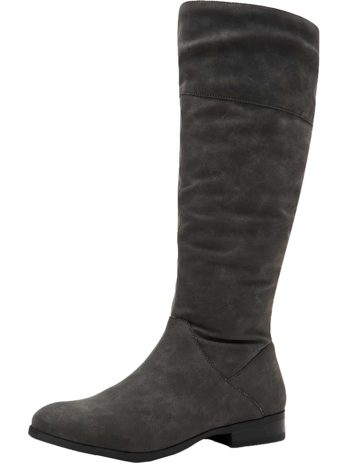 Style & Co. Womens Kelimae Faux Leather Slouchy Riding Boots Gray 8 ...
