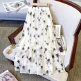 thumbnail image 4 of Vestido adelgazante de cintura alta con estampado de flores de bosque fresco para mujer, falda de malla estilo hada de verano pequeña, 4 of 4