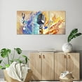 thumbnail image 2 of Hieng Blue Ocean Canvas Wall Art Tropical Palm Tree Picture Sunset on Beach Poster Pictures Modern Hawaii Nature Landscape Artwork Printsand for Home Office （Only canvas）, 2 of 6