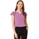 thumbnail image 1 of Camiseta Manga Tulipán Cuello En V Básico Para Mujer Morado rojizo oscuro M, 1 of 6