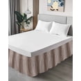 thumbnail image 4 of Brown Ombre Wrap Around Bed Skirts for King Bed 18" Drop,Bed Skirt with Adjustable Elastic Belt Dust Ruffle Bed Valance for Bedroom Hotel Luxury Modern Abstract Art Farmhouse Gradient Bed Frame Cover, 4 of 7