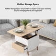 thumbnail image 4 of 2 in 1 Coffee Table Modern Multi-functional Dining-table with Dual Lift Top and Drawer, Extendable Sofa Side Table with Hidden Storage Compartment for Living Room Dining Room, 4 of 9