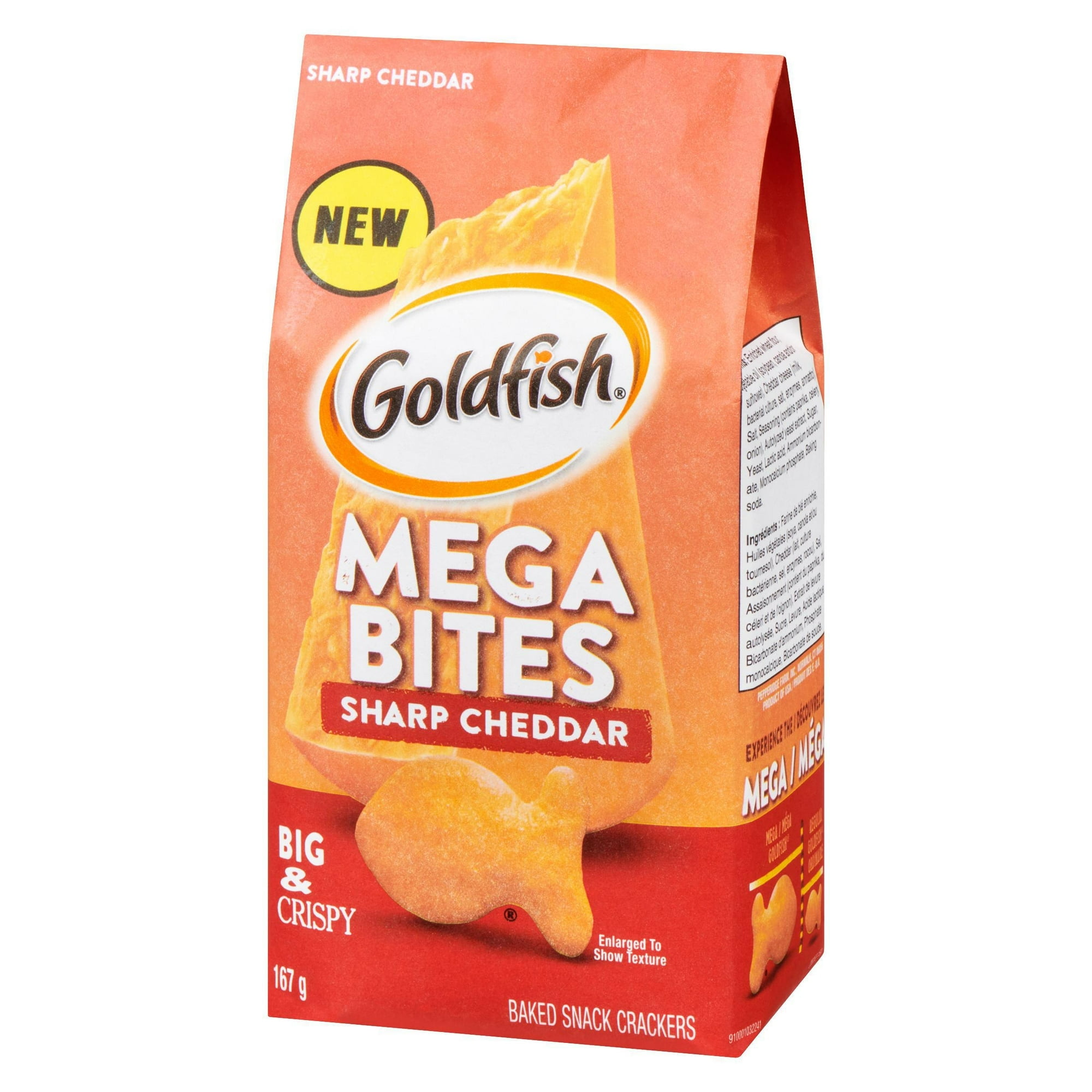Goldfish® Mega Bites Sharp Cheddar Crackers 167 g Bag
