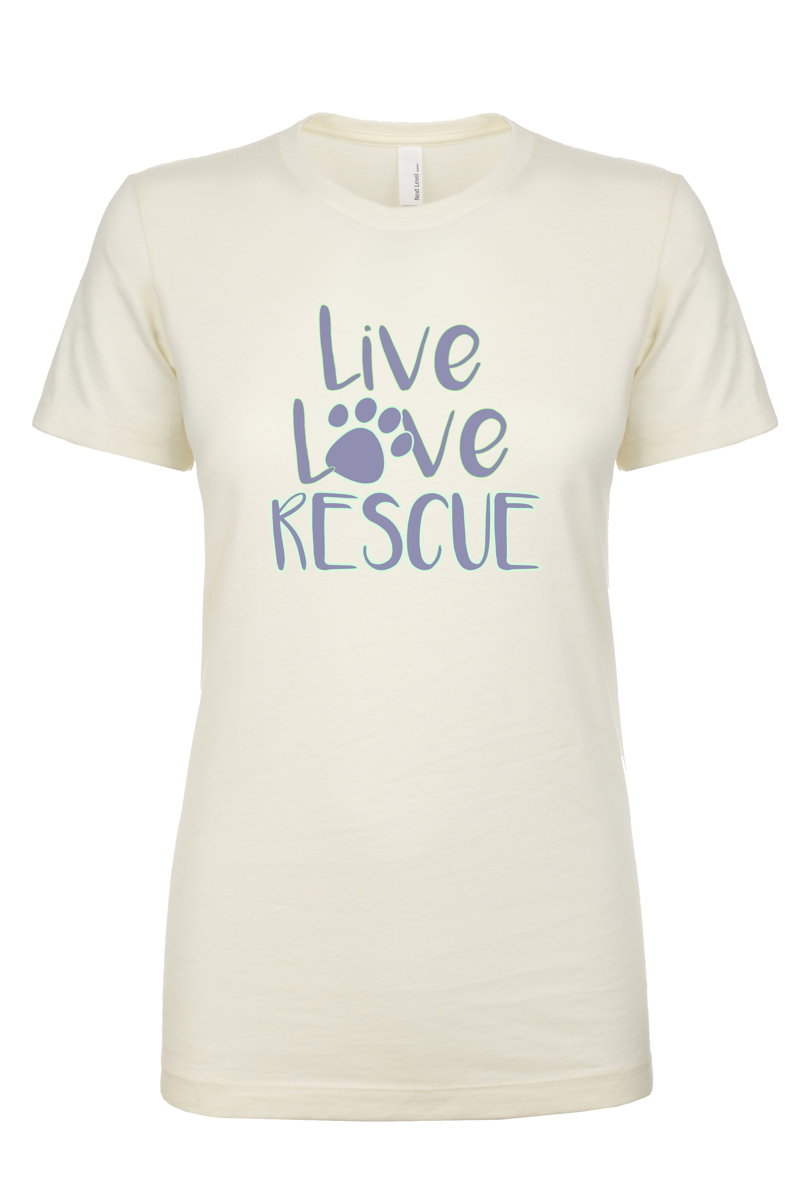 Live Love Rescue Paw Print Ladies Slim 
