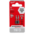 thumbnail image 3 of Milwaukee Tool SHOCKWAVE 2-Piece Impact Torx&reg; T10 Insert Bits (3 Pack), 3 of 4