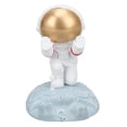 thumbnail image 1 of Soporte para teléfono móvil, creatividad, astronauta de dibujos animados, Material de resina Simple, soporte para teléfono para el hogar, cocina, oficina, dorado, 1 of 5