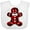 AA-White, variant on Inktastic Buffalo Plaid Gingerbread Man Boys or Girls Baby Bib