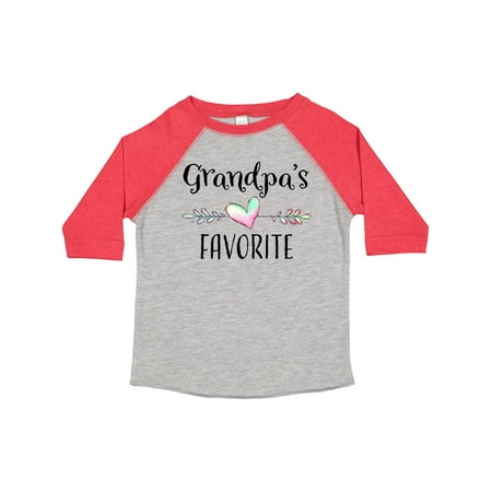 

Inktastic Grandpas Favorite- Heart Grandchild Gift Toddler Boy or Toddler Girl T-Shirt