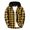 Yellow, variant on CCRFTGI Hoodies For Men Plaid Long Sleeve Button Down Flannel Shirt Fall Fashion Outdoor Casual Big and Tall Hooded Shirt Blue L