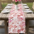 thumbnail image 4 of Nautical Coastal Table Runner 70 Inches, Summer Sea Coral Starfish Underwater Red Bed Runner Dresser Scarves Tabletop for Indoor Outdoor Parties/Ceremony/Banquet, 13" x 70", 4 of 9