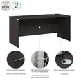 thumbnail image 3 of Bestar Ridgeley 65W Desk Shell in charcoal maple, 3 of 5