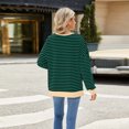 thumbnail image 7 of OBEEII Fall Winter Sweatshirts for Women Long Sleeve Crew Neck Striped Pullover Tops Loose Casual Athletic Tee Shirts, 7 of 7