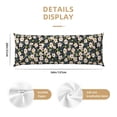 thumbnail image 3 of Junzan Body Pillow Cover Flowers Throw Pillow Covers Long Pillow Case Protector Decorative For Bedroom,Couch,Home Gifts 20"X54", 3 of 8