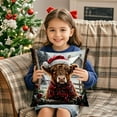 thumbnail image 2 of Xuniizn Christmas Pillow Covers 18x18 inch Xmas Decorations Soft Plush Faux Fur Wool Christmas Throw Pillow Cases Winter Holiday Decor for Sofa Living Room, 2 of 7
