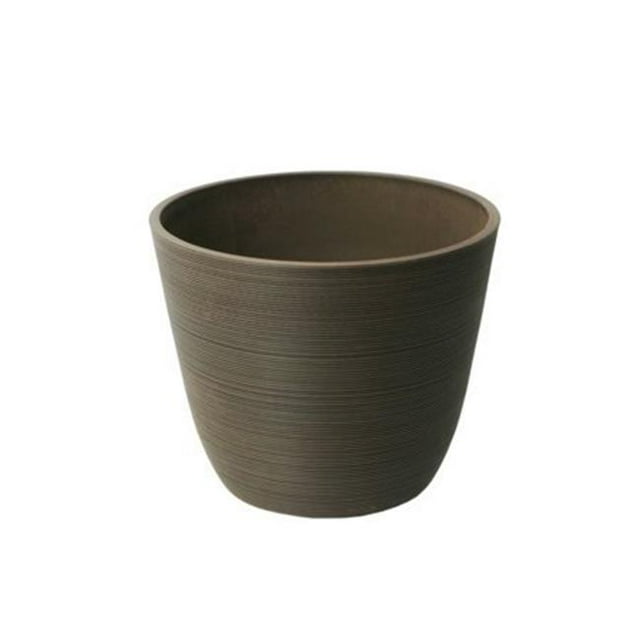 Algreen Products 23135 Potière à Courbe Ronde de 14 Po x 11 Po - Chocolat Nervuré