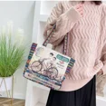 thumbnail image 5 of Bolsos de hombro de lona con patrón de bordado de moda, informales, de gran capacidad, para mujer, novedad de 2024, bolso cruzado versátil de gran oferta, 5 of 5