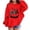Red, variant on Tanghaowl Kids Sweatshirts Print Girls Hooded Sweatshirt Festive Kids Pullover Cozy Top Soft Casual Winter Wear Outfit Childrens Holiday White 2-3 Years