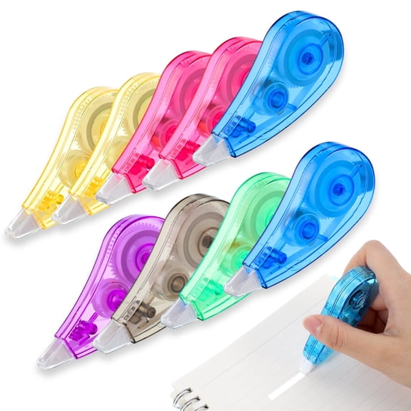 9 Pack Correction Tape Colorful Correction Roller 19.69Ft Each Correction Tape Roller for Students & Office Supplies