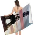 thumbnail image 2 of PHYHOO Eiffel Tower Paris Heart with Mat Large Pool Towels Blanket for Women Men Boys Girls. 30x60in, 2 of 8