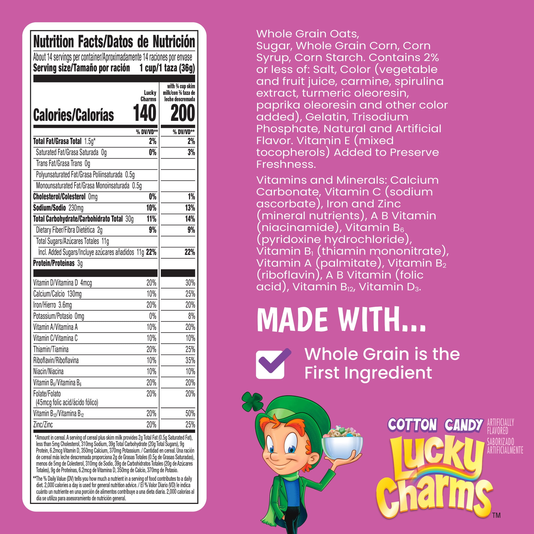 Lucky Charms Unicorn Magic Breakfast Cereal Family Size