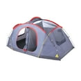 thumbnail image 3 of Outbound 8 Person 3 Season Easy Up Dome Tent with Room Divider and Rainfly, Red, 3 of 8